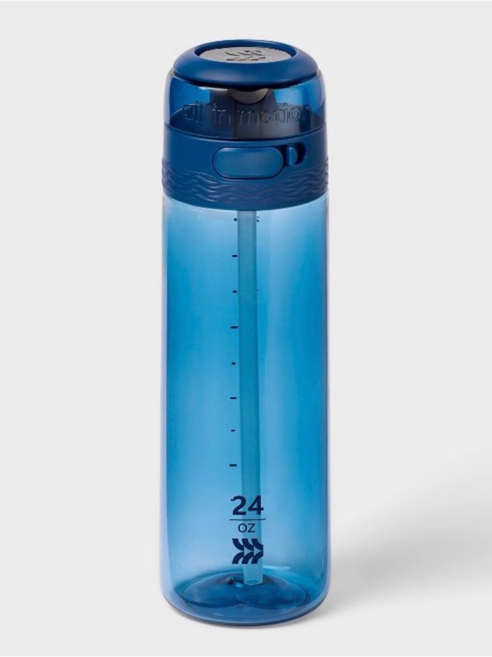 all in motion Blue 24 oz Sports Water Bottle with Straw